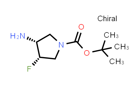 CAS No. 1009075-48-2, tert-butyl (3R,4S)-3-amino-4-fluoropyrrolidine-1-carboxylate
