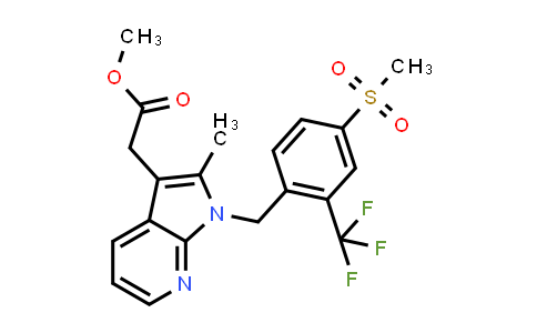 CAS No. 940950-20-9, methyl 2-(1-(2-(trifluoromethyl)-4-(methylsulfonyl)benzyl)-2-methyl-1H-pyrrolo[2,3-b]pyridin-3-yl)acetate