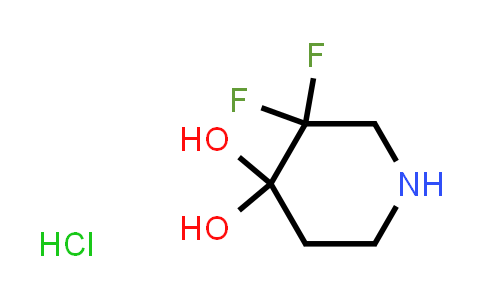 CAS No. 1788044-01-8, 4,4-piperidinediol, 3,3-difluoro-, hydrochloride