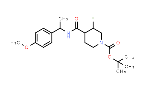 CAS No. 1980007-54-2, (3R,4S)-tert-butyl 3-fluoro-4-((R)-1-(4-methoxyphenyl)ethylcarbamoyl)piperidine-1-carboxylate（enantiomer a, e.e 95%)