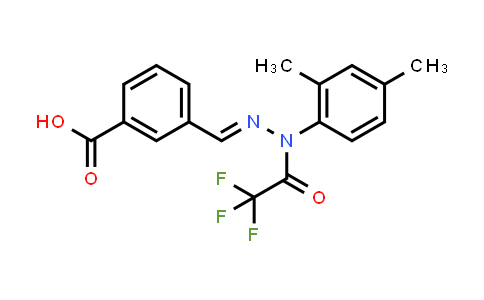CAS No. 1980780-69-5, 3-((2-(2,4-Dimethylphenyl)-2-(2,2,2-Trifluoroacetyl)Hydrazono)Methyl)Benzoic Acid
