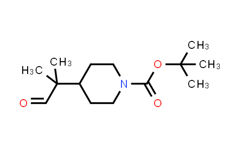 CAS No. 775288-52-3, tert-butyl 4-(2-formylpropan-2-yl)piperidine-1-carboxylate