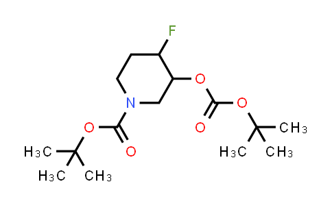 MC458034 | 2101206-65-7 | Tert-butyl 4-fluoro-3-[(2-methylpropan-2-yl)oxycarbonyloxy]piperidine-1-carboxylate