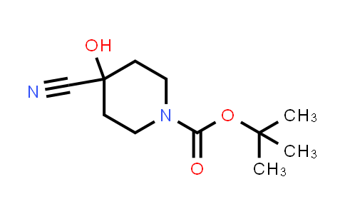 CAS No. 908140-15-8, tert-butyl 4-cyano-4-hydroxypiperidine-1-carboxylate