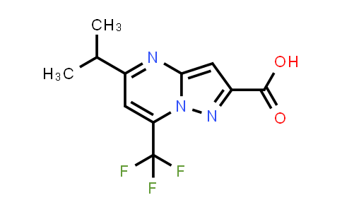 CAS No. 436088-49-2, 5-ISOPROPYL-7-TRIFLUOROMETHYL-PYRAZOLO-[1,5-A]PYRIMIDINE-2-CARBOXYLIC ACID
