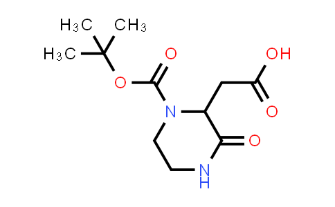CAS No. 863307-54-4, 2-CARBOXYMETHYL-3-OXO-PIPERAZINE-1-CARBOXYLIC ACID TERT-BUTYL ESTER