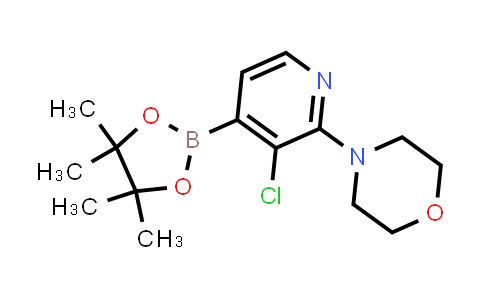 CAS No. 957198-28-6, 3-Chloro-2-(4-morpholino)pyridine-4-boronic acid pinacol ester