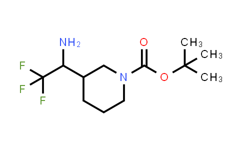 CAS No. 1283719-17-4, tert-butyl 3-(1-amino-2,2,2-trifluoroethyl)piperidine-1-carboxylate