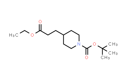 CAS No. 301232-45-1, tert-butyl 4-(3-ethoxy-3-oxopropyl)piperidine-1-carboxylate