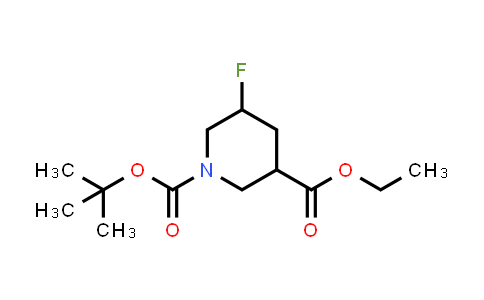 CAS No. 1241725-68-7, 1-tert-butyl 3-ethyl 5-fluoropiperidine-1,3-dicarboxylate
