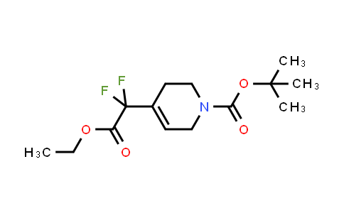CAS No. 1258637-70-5, tert-butyl 4-(2-ethoxy-1,1-difluoro-2-oxoethyl)-5,6-dihydropyridine-1(2H)-carboxylate