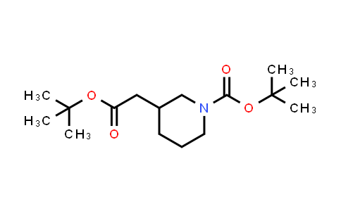 CAS No. 1159982-66-7, tert-butyl 3-(2-tert-butoxy-2-oxoethyl)piperidine-1-carboxylate