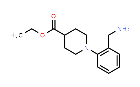 CAS No. 889947-86-8, 1-(2-Aminomethyl-phenyl)-piperidine-4-carboxylic acid ethyl ester
