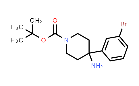 CAS No. 669068-74-0, 4-AMINO-4-(3-BROMO-PHENYL)-PIPERIDINE-1-CARBOXYLIC ACID TERT-BUTYL ESTER