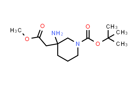 CAS No. 362706-09-0, 3-AMINO-1-[(1,1-DIMETHYLETHOXY)CARBONYL]-3-PIPERIDINEACETIC ACID METHYL ESTER