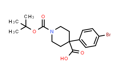 CAS No. 1076197-05-1, 1-BOC-4-(4-BROMOPHENYL)-4-PIPERIDINECARBOXYLIC ACID
