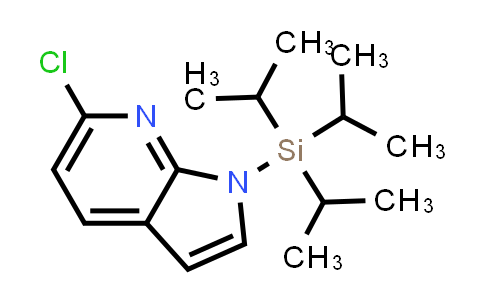 CAS No. 956407-32-2, 1H-PYRROLO[2,3-B]PYRIDINE, 6-CHLORO-1-[TRIS(1-METHYLETHYL)SILYL]-