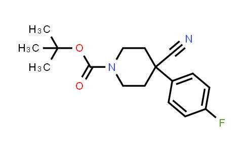 CAS No. 256951-79-8, TERT-BUTYL 4-CYANO-4-(4-FLUOROPHENYL)PIPERIDINE-1-CARBOXYLATE