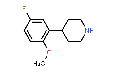 CAS No. 255893-55-1, 4-(5-FLUORO-2-METHOXYPHENYL)PIPERIDINE