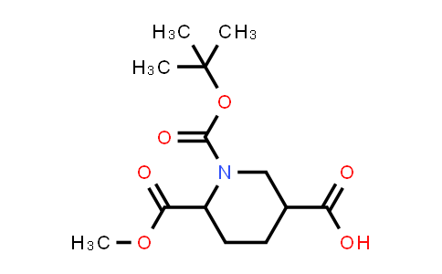 CAS No. 1255664-88-0, 1-(tert-butoxycarbonyl)-6-(methoxycarbonyl)piperidine-3-carboxylic acid