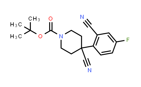 CAS No. 256951-83-4, 1-BOC-4-CYANO-4-(4-FLUORO-2-CYANOPHENYL)-PIPERIDINE