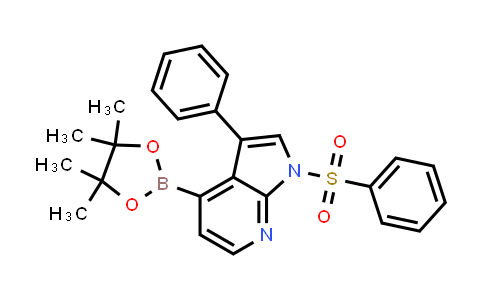 943323-25-9 | 1H-PYRROLO[2,3-B]PYRIDINE, 3-PHENYL-1-(PHENYLSULFONYL)-4-(4,4,5,5-TETRAMETHYL-1,3,2-DIOXABOROLAN-2-YL)-