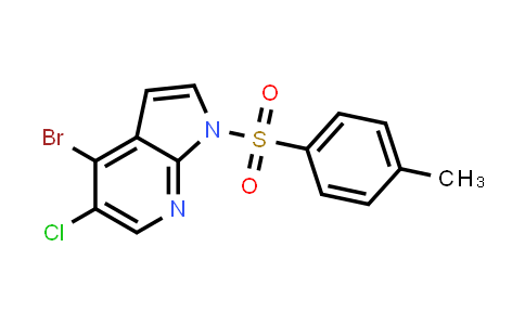 CAS No. 916176-53-9, 1H-PYRROLO[2,3-B]PYRIDINE, 4-BROMO-5-CHLORO-1-[(4-METHYLPHENYL)SULFONYL]-