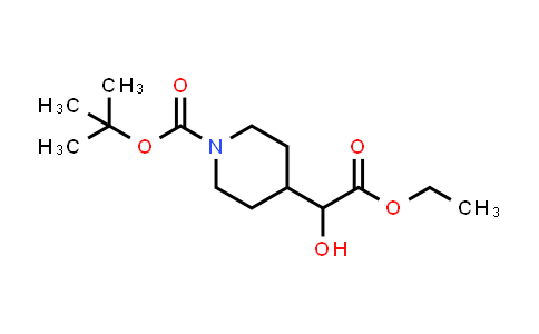 CAS No. 203662-88-8, 1-BOC-4-(ETHOXYCARBONYL-HYDROXY-METHYL)-PIPERIDINE
