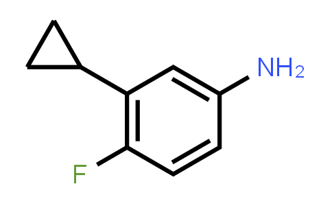 CAS No. 890129-90-5, 3-cyclopropyl-4-fluorobenzenamine