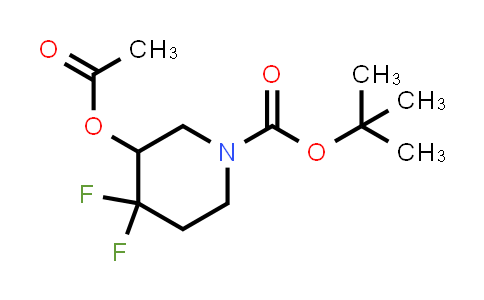 CAS No. 1881328-37-5, tert-butyl 3-acetoxy-4,4-difluoropiperidine-1-carboxylate