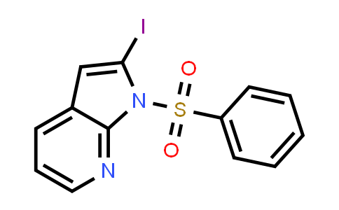 CAS No. 282734-63-8, 1H-PYRROLO[2,3-B]PYRIDINE, 2-IODO-1-(PHENYLSULFONYL)-