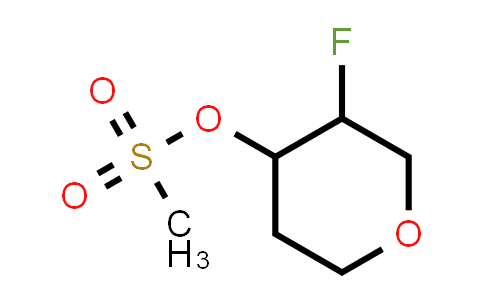 CAS No. 1864003-53-1, cis-3-fluoro-tetrahydro-2H-pyran-4-yl methanesulfonate racemate