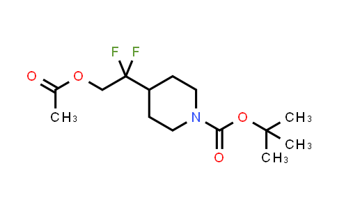 CAS No. 1864073-07-3, tert-butyl 4-(2-acetoxy-1,1-difluoroethyl)piperidine-1-carboxylate
