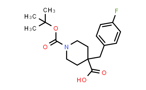 906329-50-8 | 1-(tert-butoxycarbonyl)-4-(4-fluorobenzyl)piperidine-4-carboxylic acid