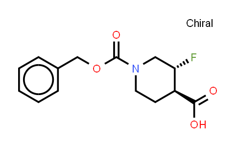 CAS No. 1404196-36-6, (3,4)-trans-1-(benzyloxycarbonyl)-3-fluoropiperidine-4-carboxylic acid
