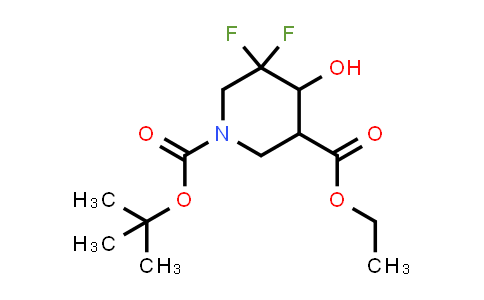 CAS No. 1356338-61-8, 1-tert-butyl 3-ethyl 5,5-difluoro-4-hydroxypiperidine-1,3-dicarboxylate