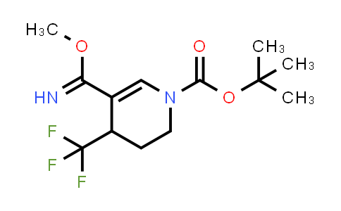 CAS No. 1373503-34-4, tert-butyl 5-(imino(methoxy)methyl)-4-(trifluoromethyl)-3,4-dihydropyridine-1(2H)-carboxylate