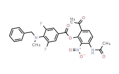 CAS No. 1548406-01-4, 3-acetamido-6-acetyl-2-nitrophenyl 4-(benzyl(methyl)amino)-3,5-difluorobenzoate