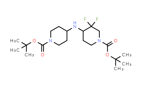 CAS No. 1404196-59-3, tert-butyl 4-(1-(tert-butoxycarbonyl)piperidin-4-ylamino)-3,3-difluoropiperidine-1-carboxylate
