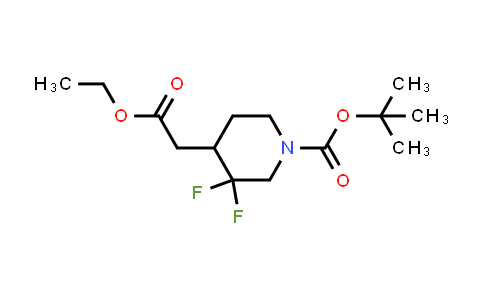 CAS No. 1334412-95-1, tert-butyl 4-(2-ethoxy-2-oxoethyl)-3,3-difluoropiperidine-1-carboxylate