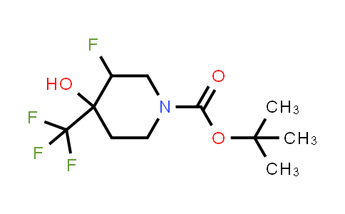 CAS No. 2101206-18-0, tert-butyl 3-fluoro-4-hydroxy-4-(trifluoromethyl)piperidine-1-carboxylate