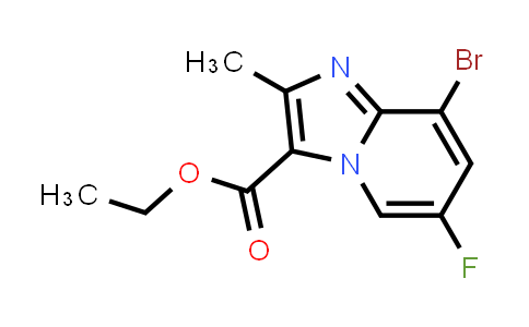 CAS No. 1038389-84-2, 8-BROMO-6-FLUORO-2-METHYL-IMIDAZO[1,2-A]PYRIDINE-3-CARBOXYLIC ACID ETHYL ESTER