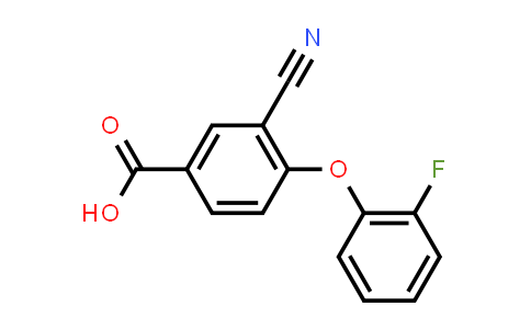CAS No. 1056952-13-6, 3-CYANO-4-(2-FLUORO-PHENOXY)-BENZOIC ACID