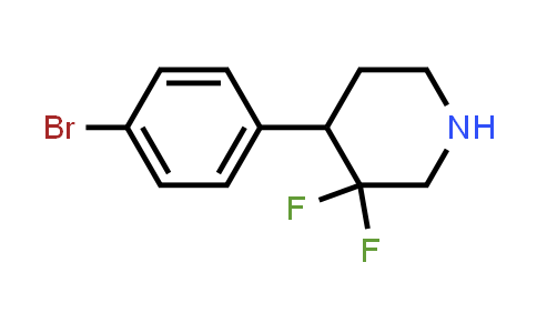 CAS No. 1334415-91-6, 4-(4-Bromophenyl)-3,3-difluoropiperidine