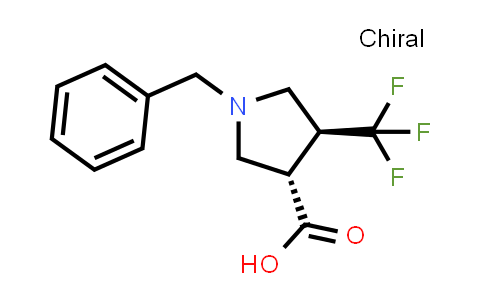 CAS No. 184844-93-7, 1-(PHENYLMETHYL)-4-(TRIFLUOROMETHYL)-TRANS-3-PYRROLIDINECARBOXYLIC ACID