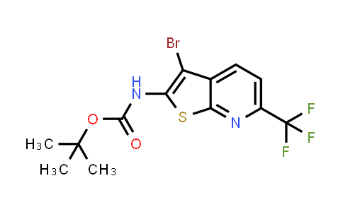 CAS No. 1042442-05-6, (3-BROMO-6-TRIFLUOROMETHYL-THIENO[2,3-B]PYRIDIN-2-YL)-CARBAMIC ACID TERT-BUTYL ESTER