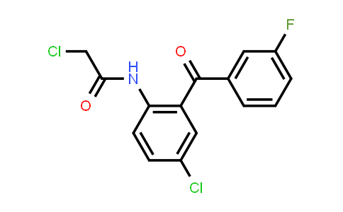 CAS No. 2836-40-0, 2-chloro-N-(4-chloro-2-(3-fluorobenzoyl)phenyl)acetamide