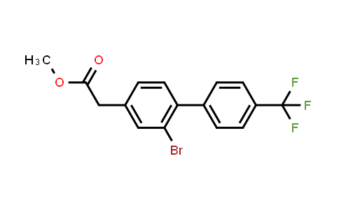 CAS No. 874183-37-6, (2-BROMO-4′-TRIFLUOROMETHYL-BIPHENYL-4-YL)-ACETIC ACID METHYL ESTER