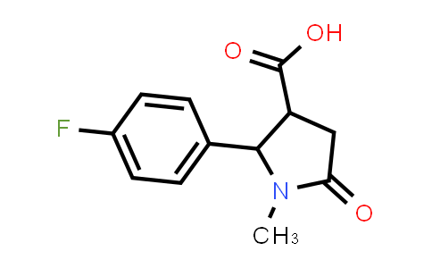 CAS No. 75810-53-6, 2-(4-FLUORO-PHENYL)-1-METHYL-5-OXO-PYRROLIDINE-3-CARBOXYLIC ACID