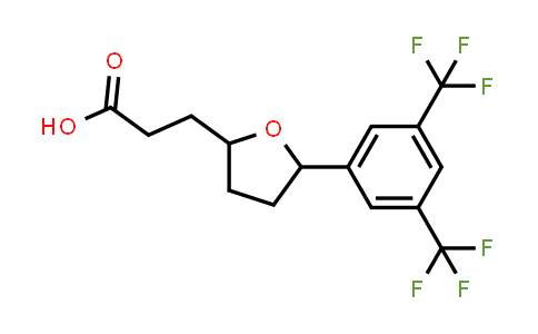 CAS No. 1198180-21-0, 3-(5-(3,5-BIS(TRIFLUOROMETHYL)PHENYL)-TETRAHYDROFURAN-2-YL)PROPANOIC ACID